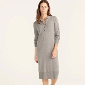 Collared merino wool sweater dress